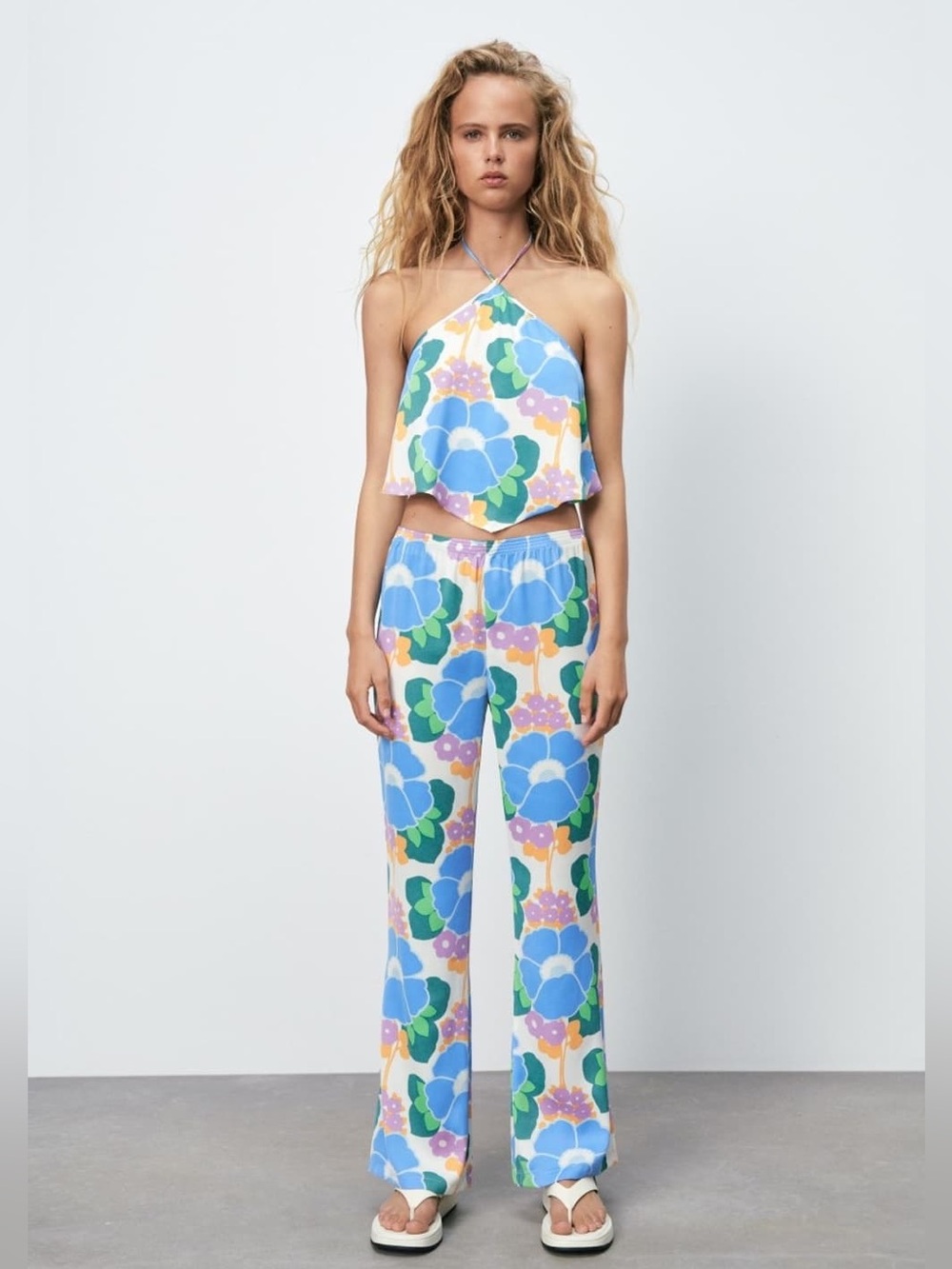 NWT Zara Floral Matching Set Pajama style pants